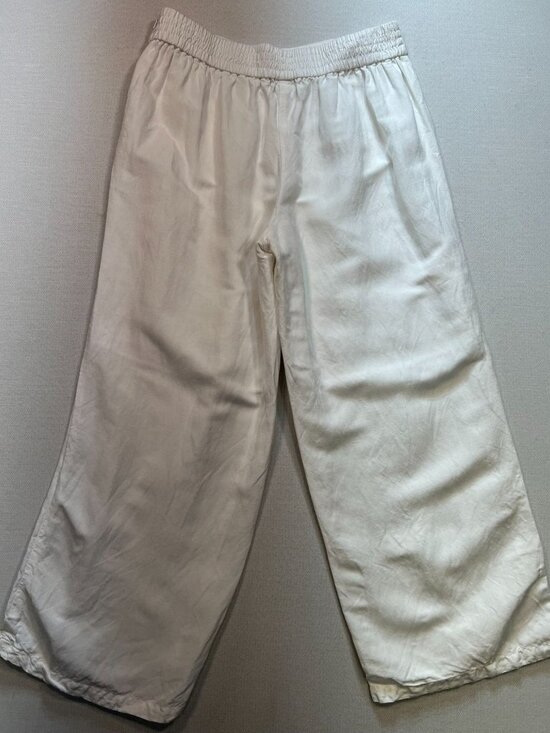 Lane Bryant Women's Linen Blend Wide-Leg Trousers Side Zip Size 14/16 White - Picture 2 of 11